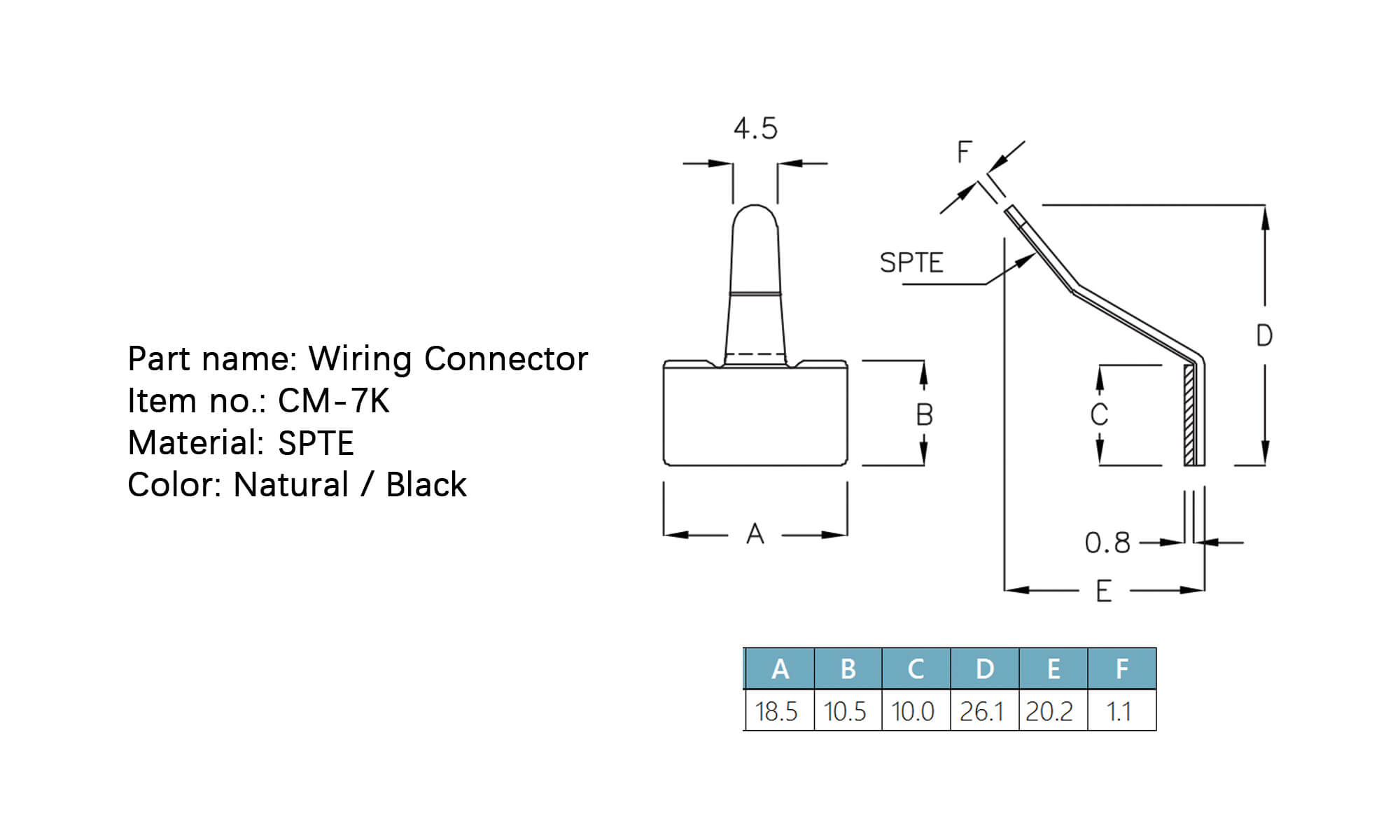 Wiring Connector CM-7K